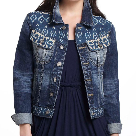ANTHROPOLOGIE ARTISAN de LUXE DENIM JACKET S - Picture 3 of 4